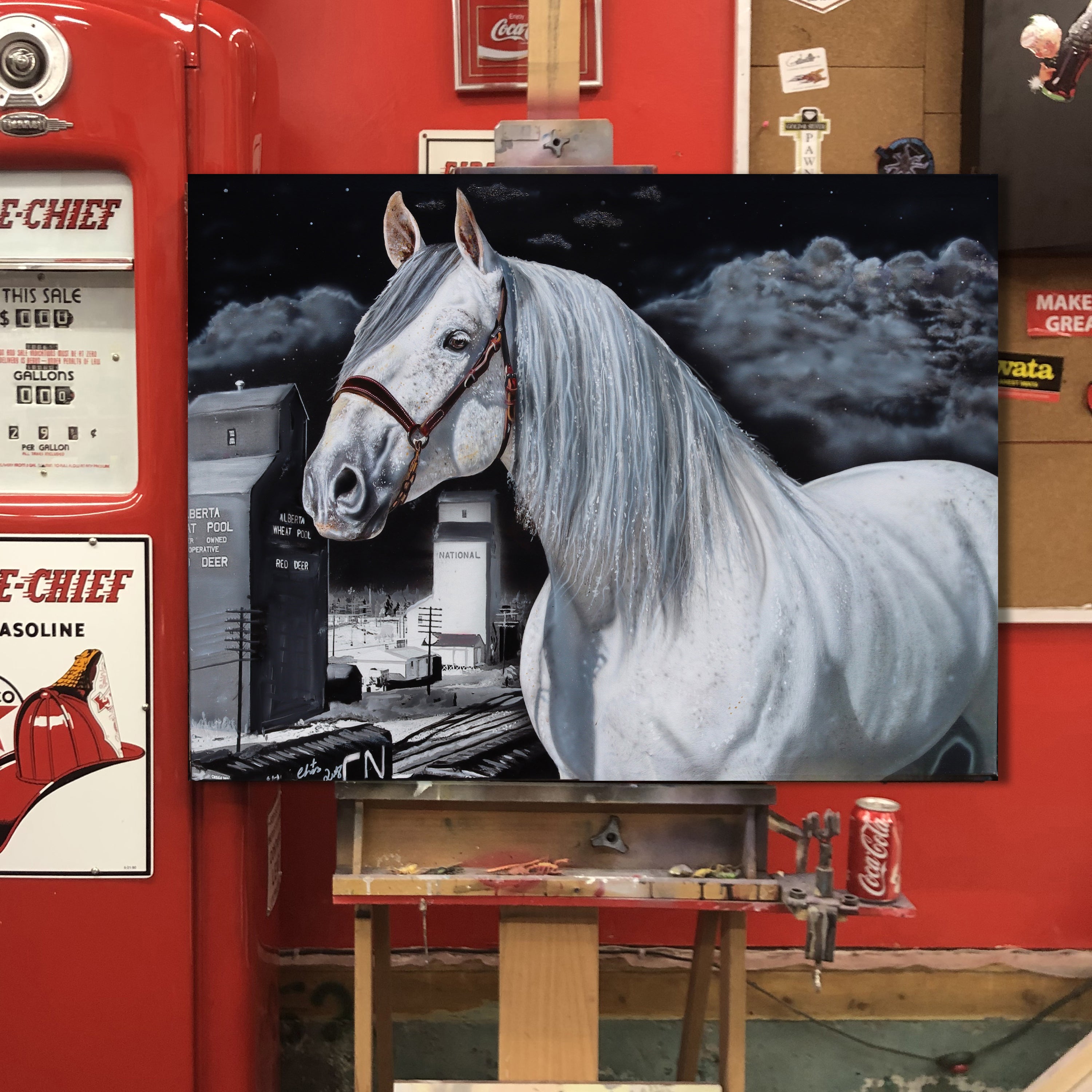 Whitey the horse by Chris Tutty