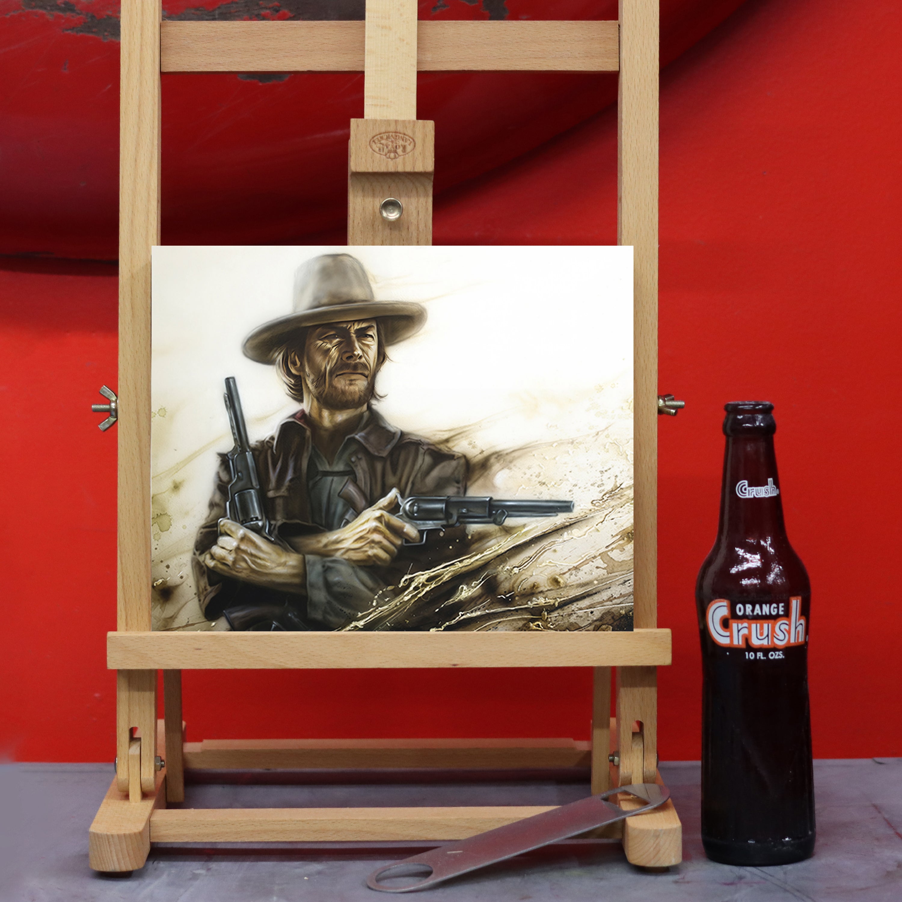 "The Outlaw Josie Wales" Clint Eastwood Canvas by Chris Tutty