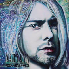 Kurt Cobain Canvas Art by Chris Tutty - Nevermind Nirvana Grunge Icon