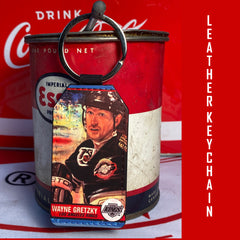 Wayne Gretzky Leather Art Keychain by Chris Tutty