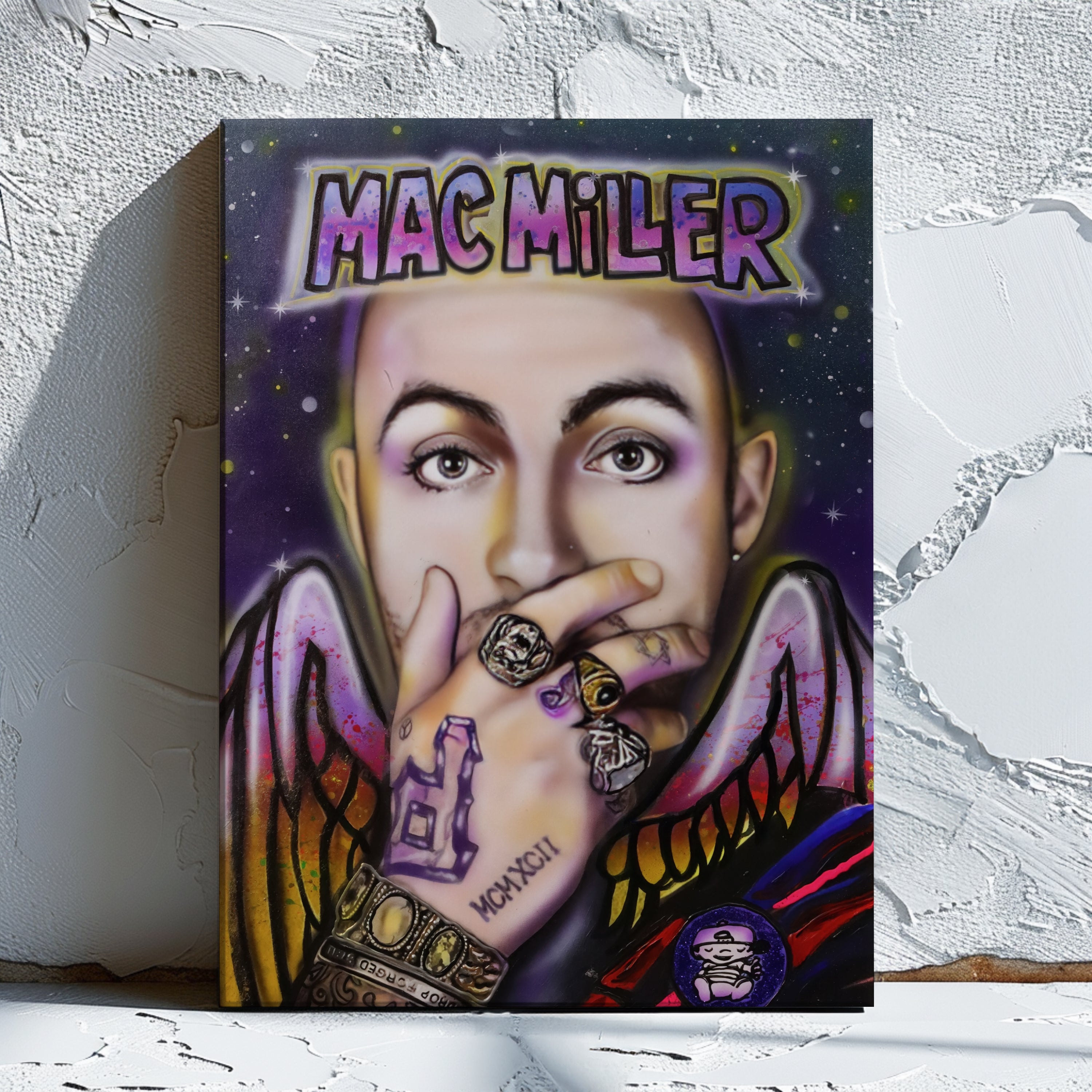 "In Flight" Mac Miller celebrity portrait by Chris Tutty