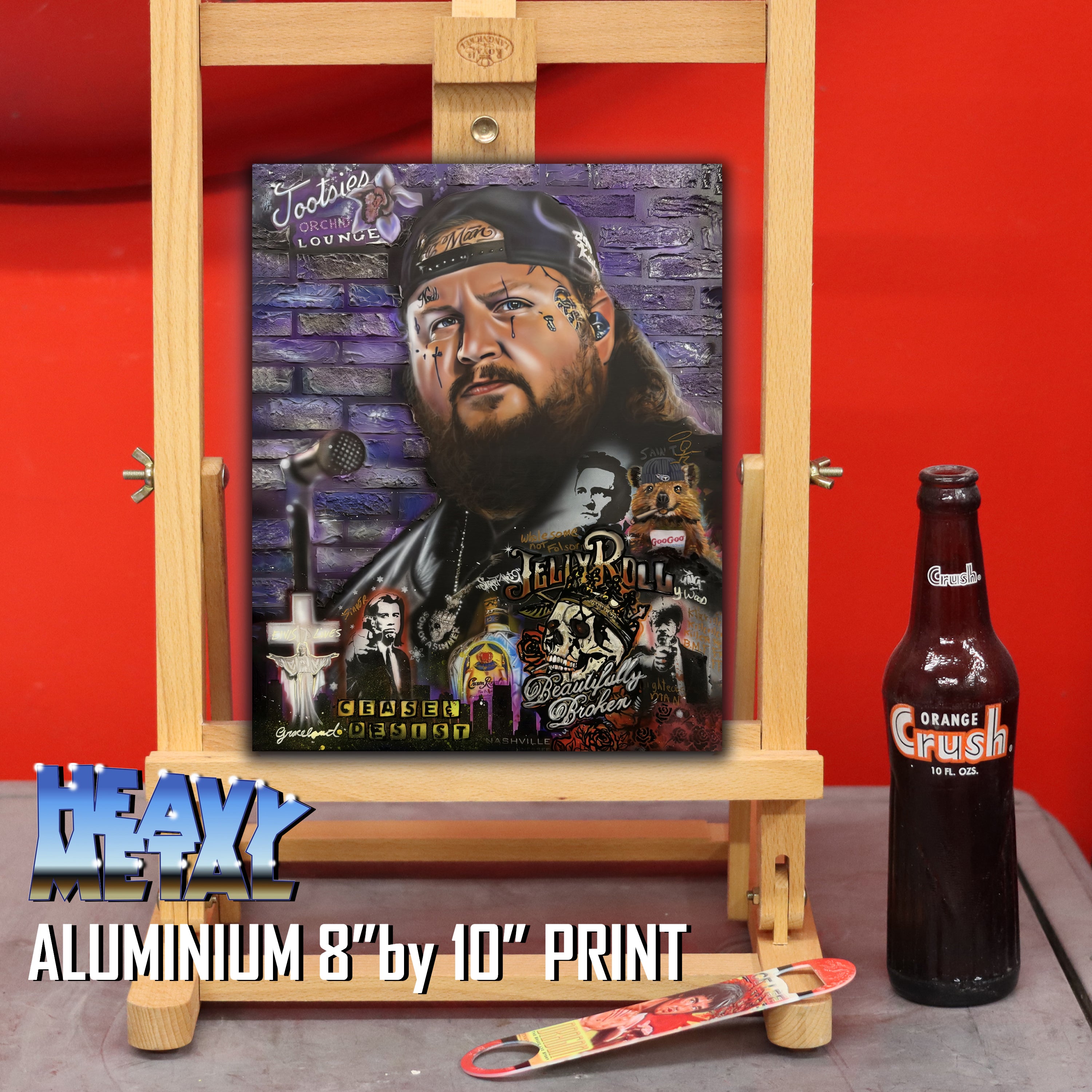 Jelly Roll Canvas Art by Chris Tutty - Save Me Country Hip Hop Portrait