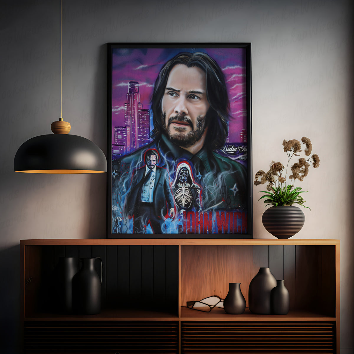 John Wick" Celebrity Portrait By Chris Tutty