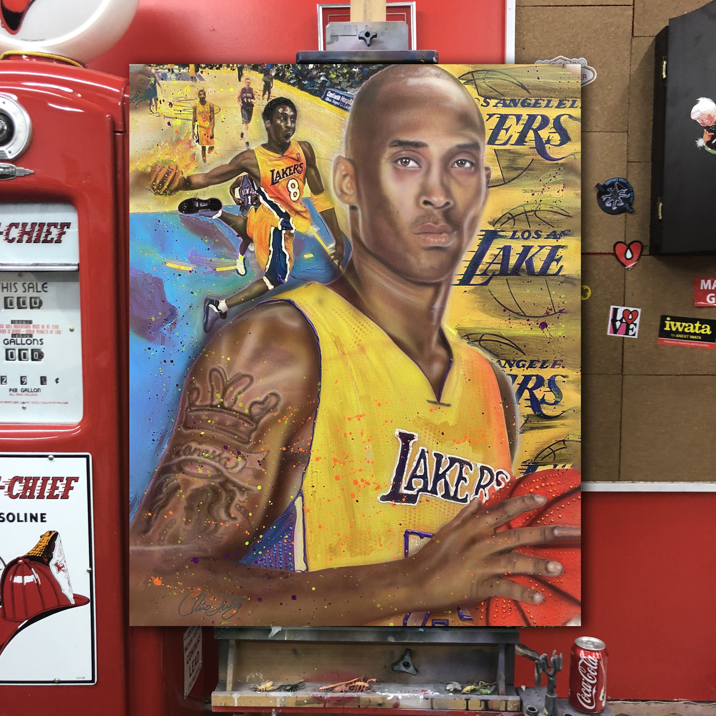 Kobe Bryant Celebrity portrait by Chris Tutty