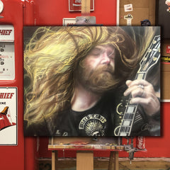 Zakk Wylde Signed celebrity portrait by Chris Tutty