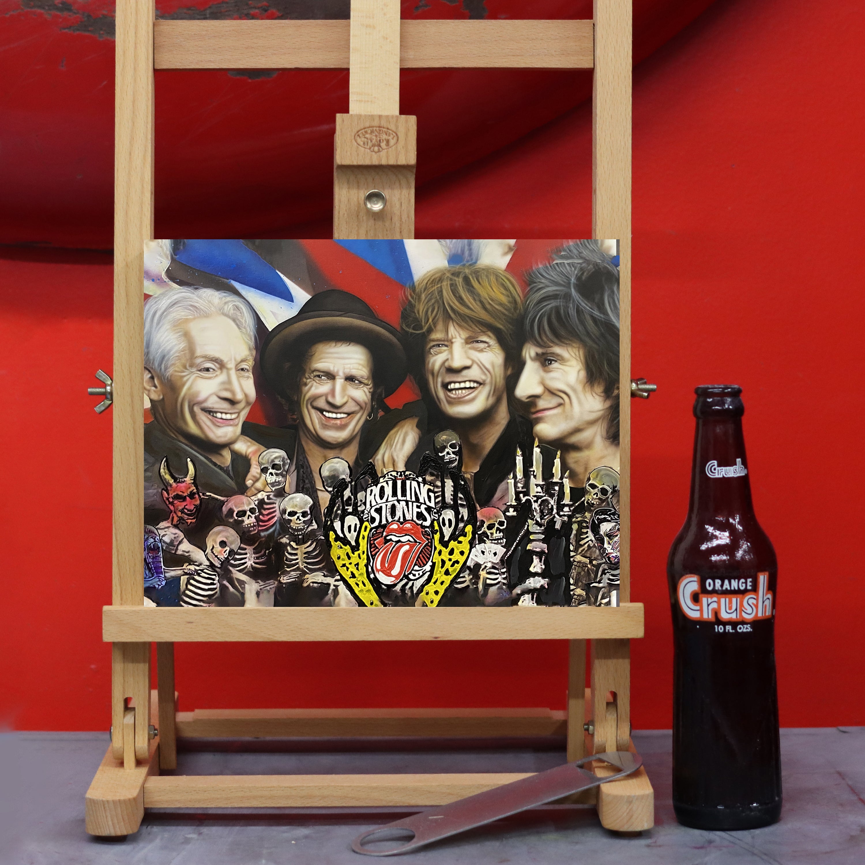 "Let it Roll." celebrity portrait Rollingstones by Chris Tutty