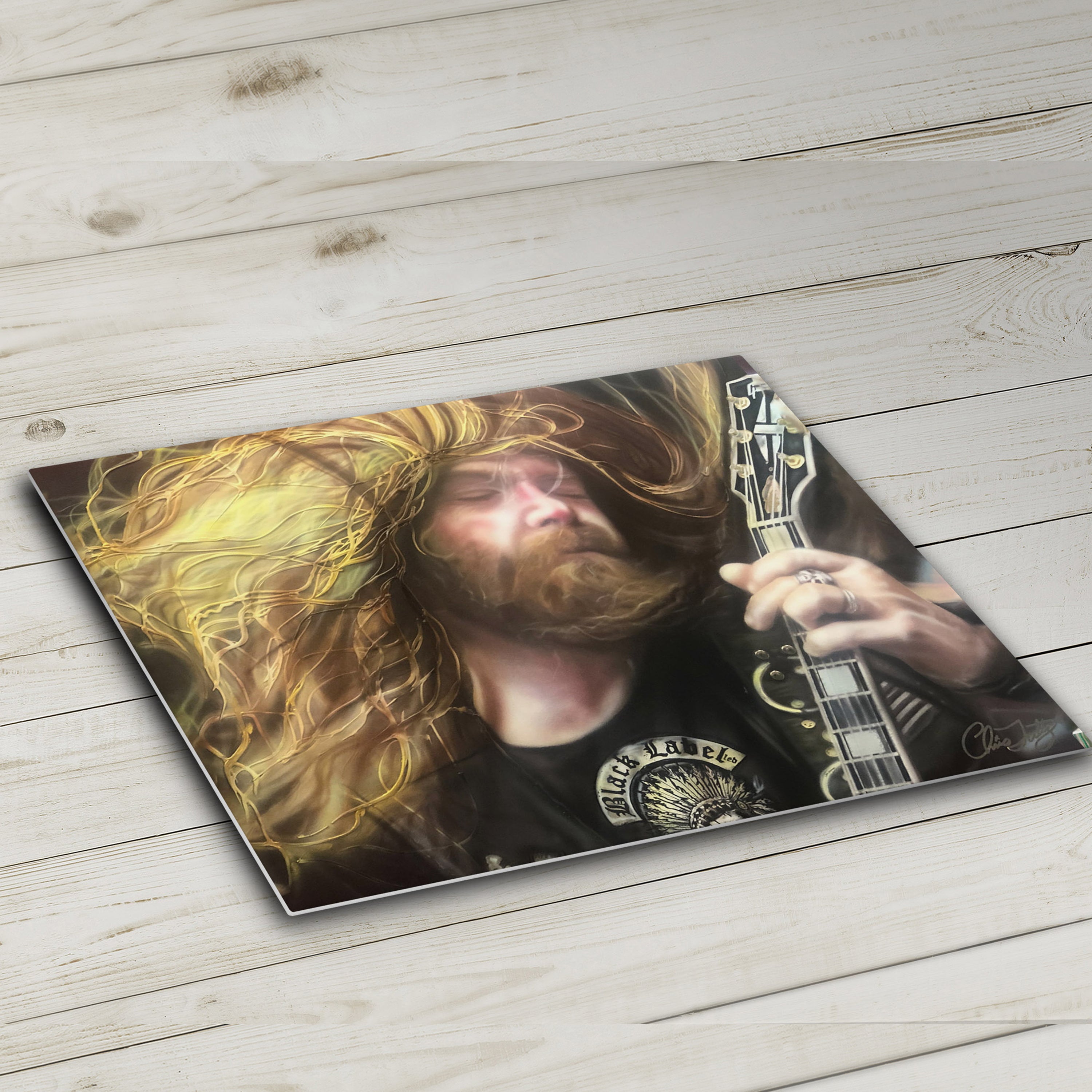 Zakk Wylde Signed celebrity portrait by Chris Tutty