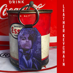 Prince Leather Art Keychain by Chris Tutty