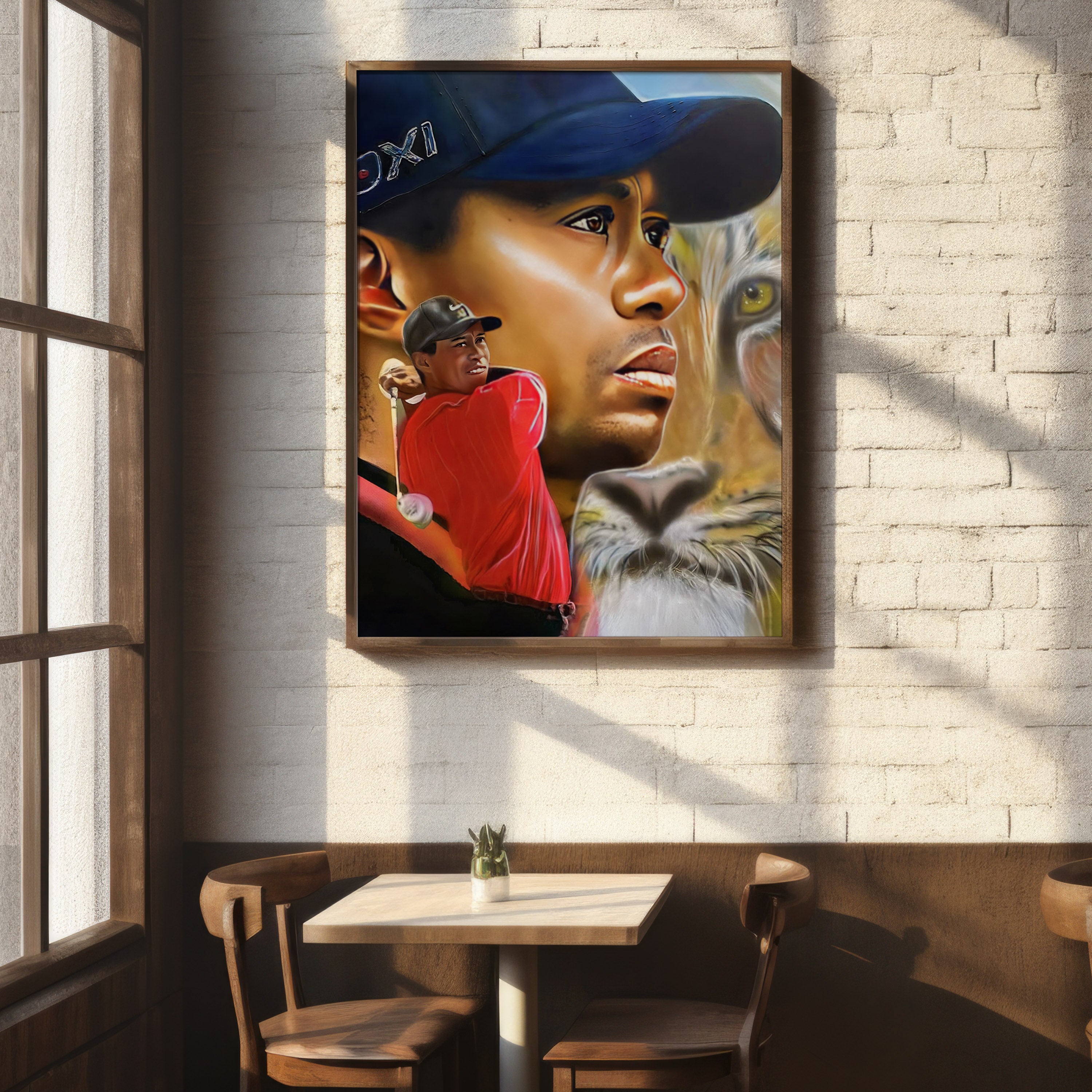 Eye of the Tiger Canvas Art - Tiger Woods by Chris Tutty