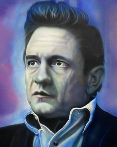 Johnny Cash  Celebrity portrait by Chris Tutty