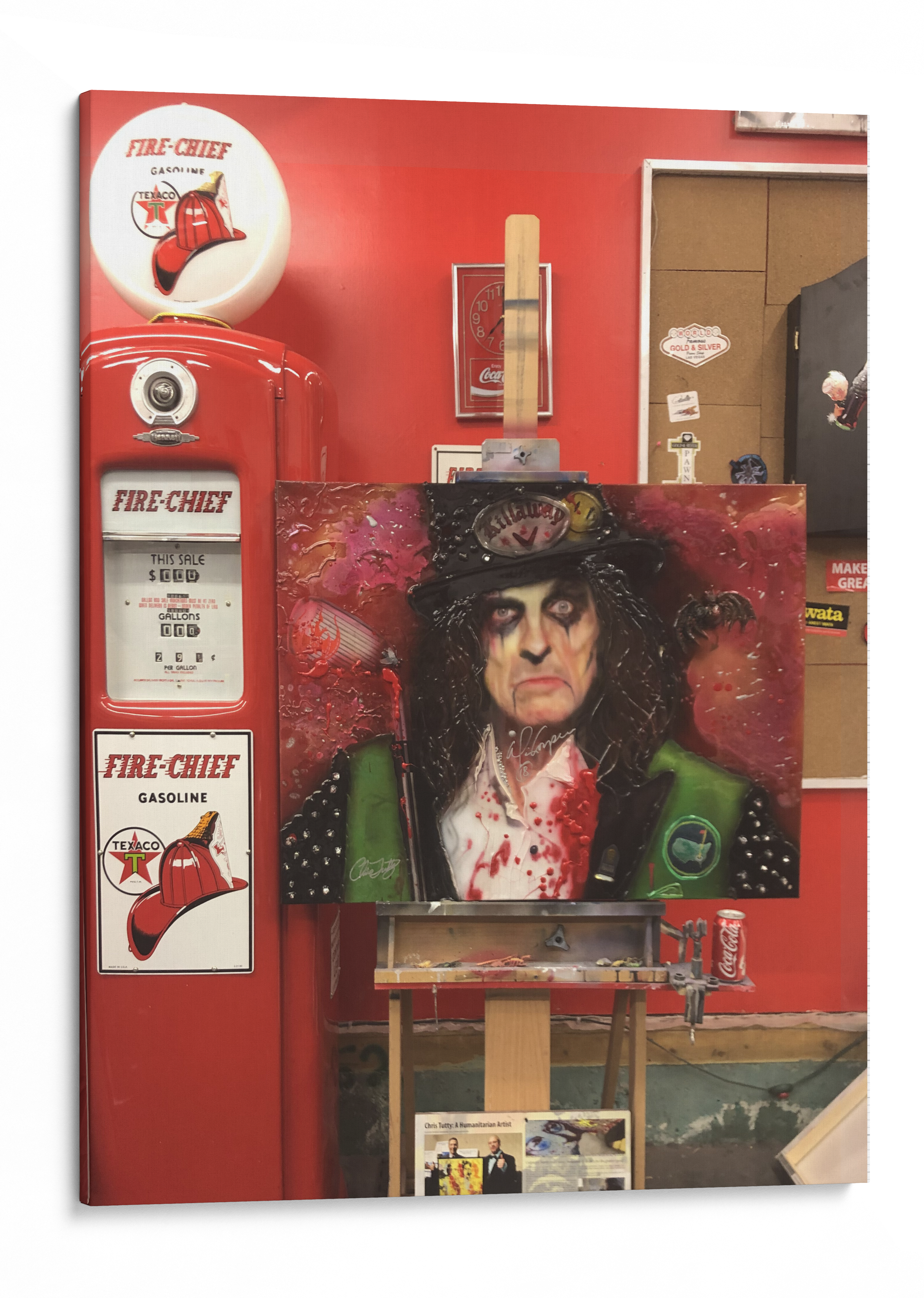 Alice Cooper Signed celebrity portrait by Chris Tutty