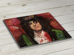 Alice Cooper Signed Canvas Art by Chris Tutty - Shock Rock Legend