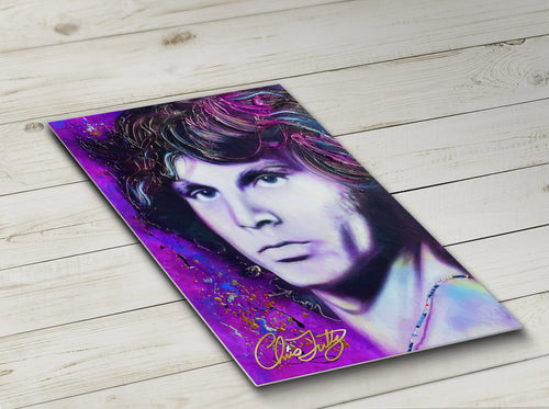 Jim Morrison Purple portrait by Chris Tutty