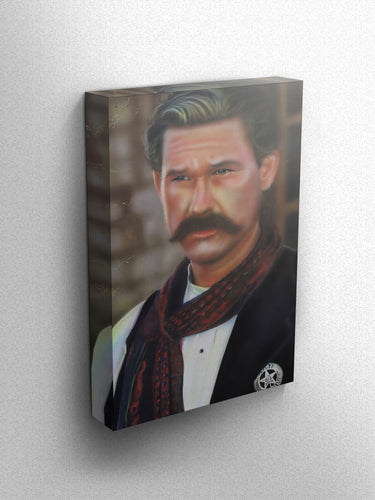 Wyatt Earp aka  Kurt Russell celebrity portrait by Chris Tutty