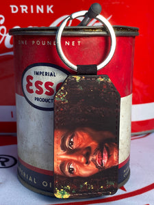 Bob Marley Leather Art Keychain by Chris Tutty