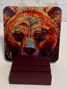 Spirit Bear Coasters by Chris Tutty
