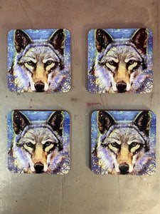 Hungry like the Wolf Coasters by Chris Tutty