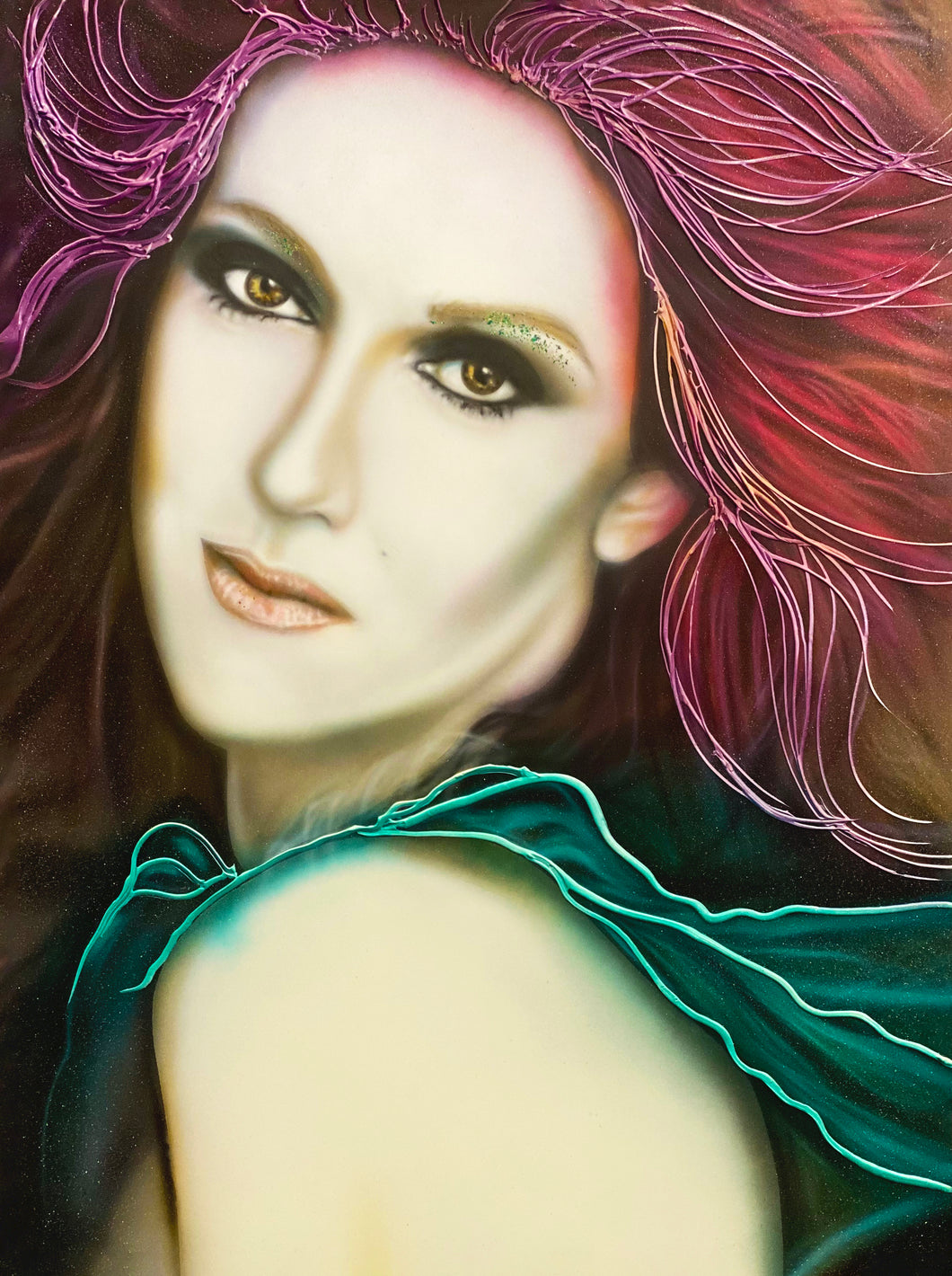 Celine Dion Celebrity portrait by Chris Tutty