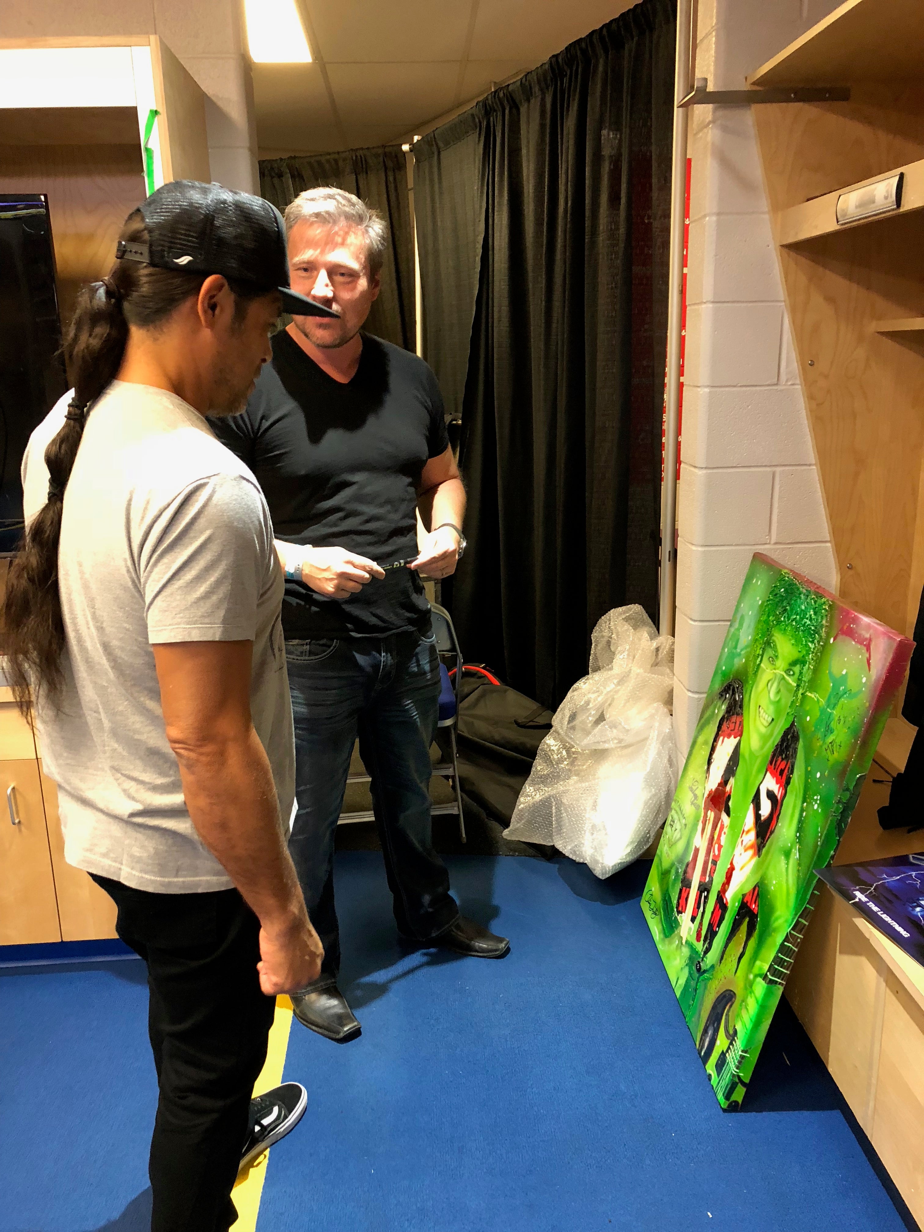 "HULKAMETALICA MANIA Signed  Metallica celebrity portrait by Chris Tutty