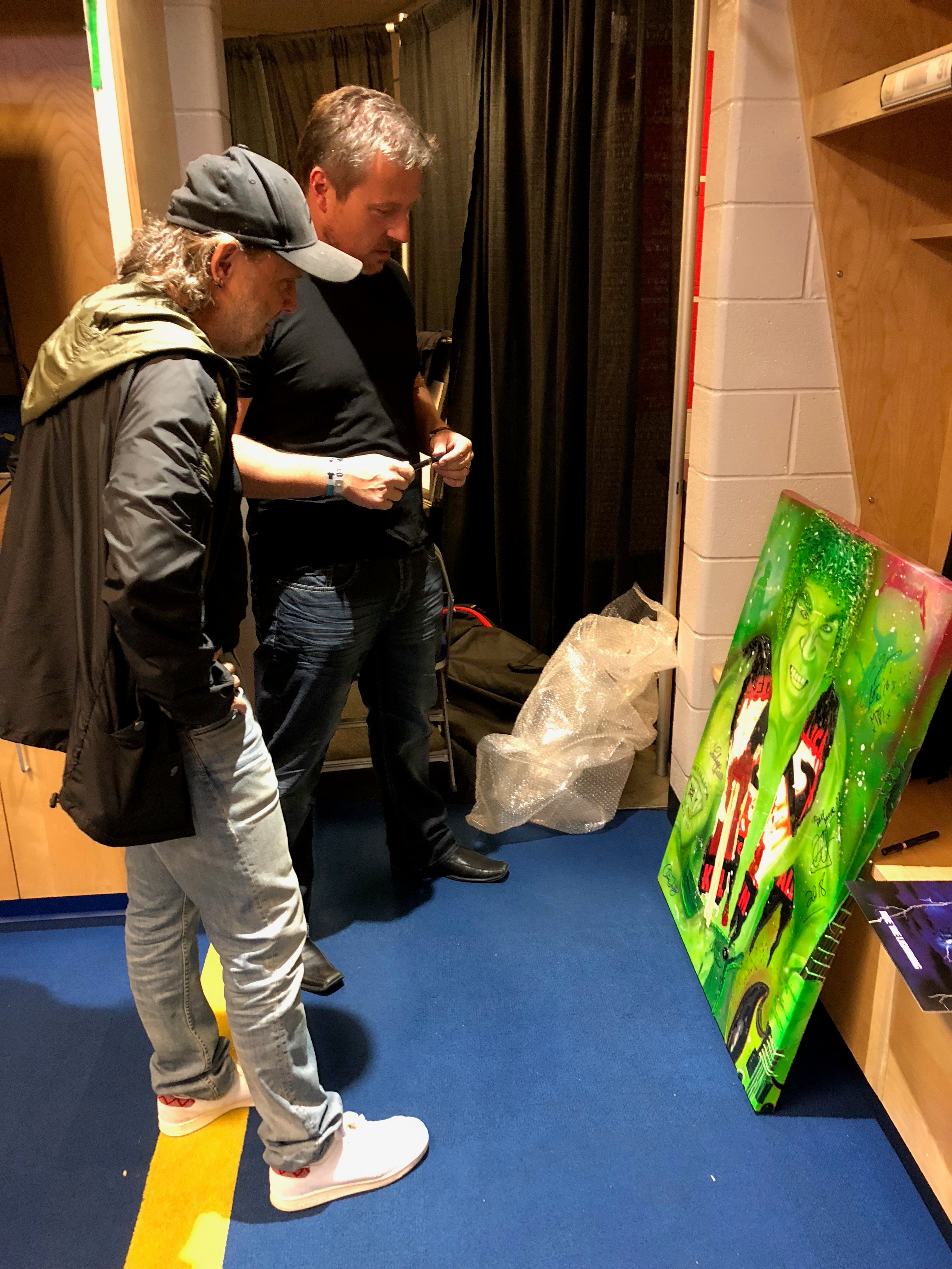 "HULKAMETALICA MANIA Signed  Metallica celebrity portrait by Chris Tutty