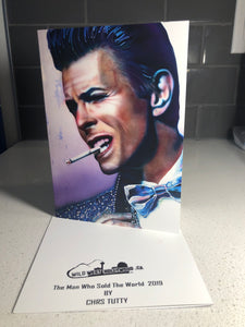 David Bowie "Famous" Greeting card by Chris Tutty