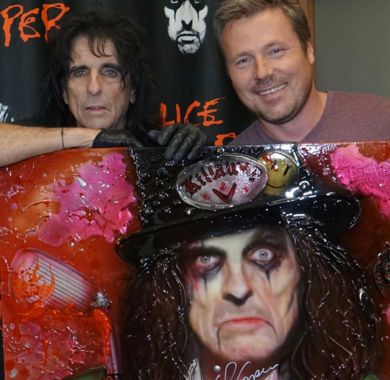 Alice Cooper Signed celebrity portrait by Chris Tutty