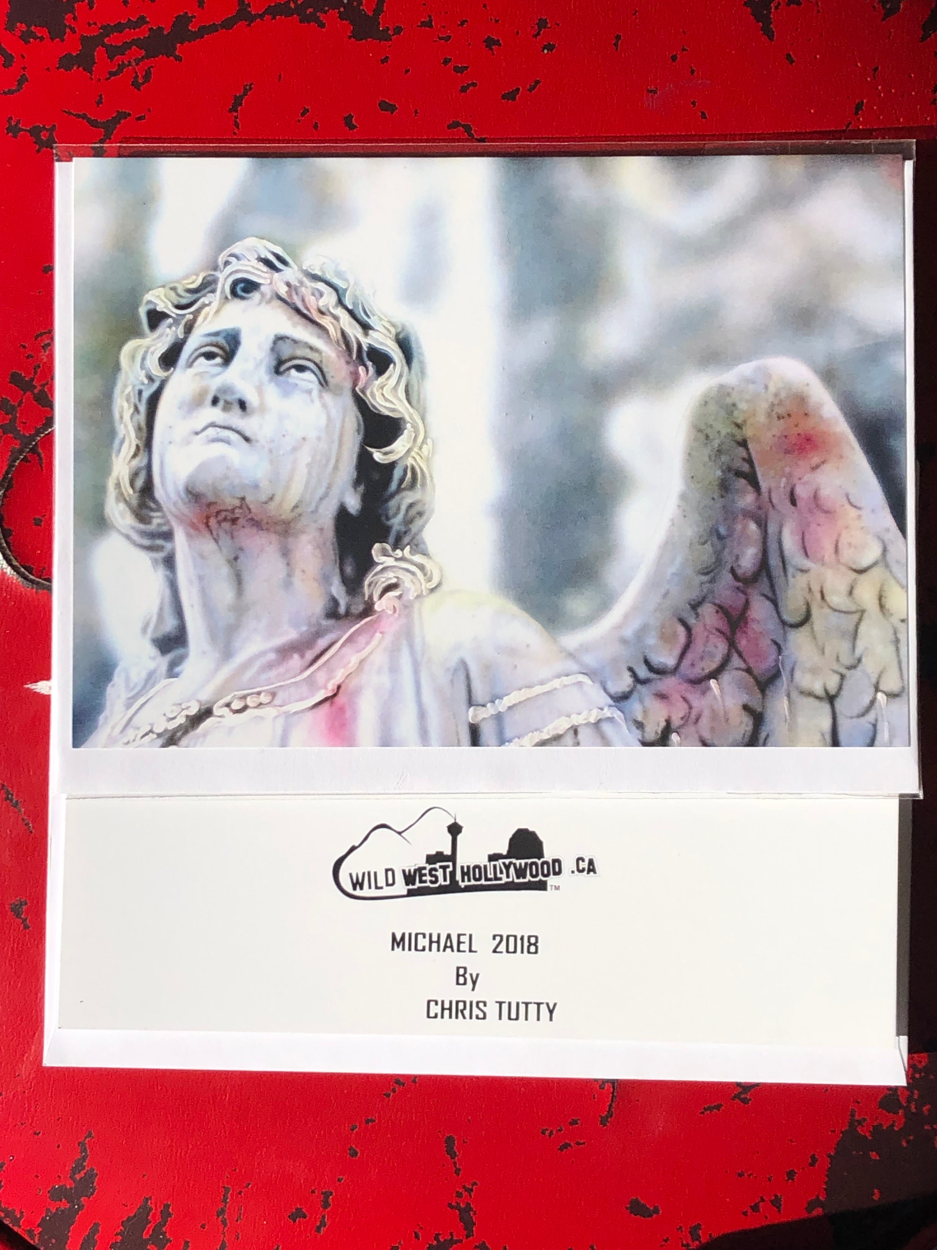 Saint Michael Greeting card by Chris Tutty