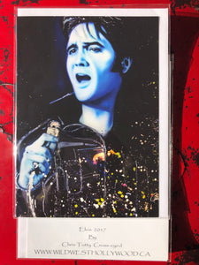 Elvis 68 comeback Greeting card by Chris Tutty