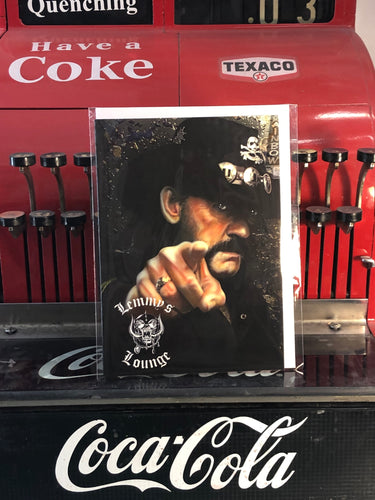 Lemmy Lounge Greeting card by Chris Tutty