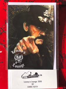 Lemmy Lounge Greeting card by Chris Tutty