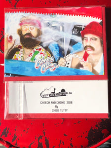 Cheech and Chong Greeting card by Chris Tutty