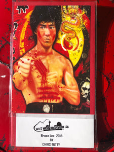 Bruce Lee "The Dragon" Greeting card by Chris Tutty