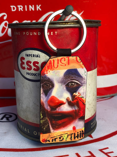 Joker Leather Art Keychain by Chris Tutty