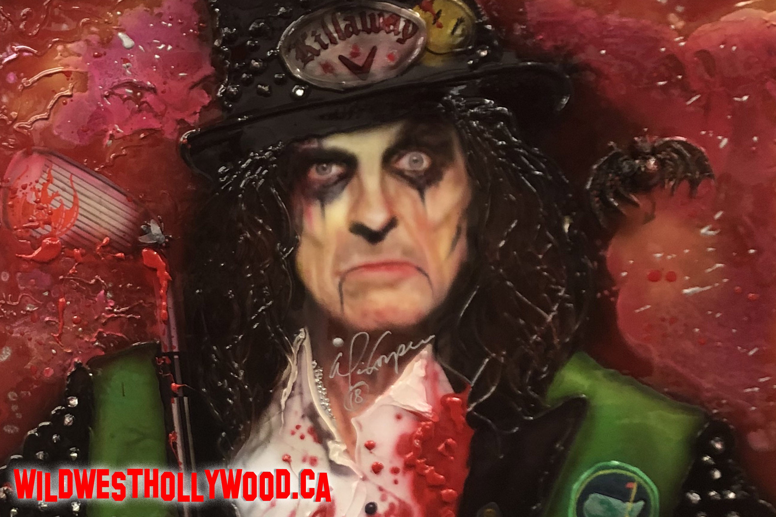 Alice Cooper Signed celebrity portrait by Chris Tutty