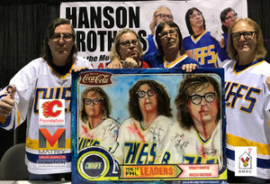 Signed celebrity Hanson Brothers portrait by Chris Tutty