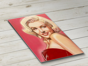 "Lady in Red" Marilyn Monroe  celebrity portrait by Chris Tutty