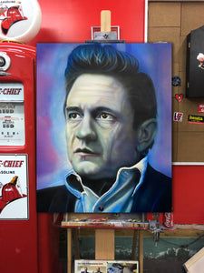 Johnny Cash  Celebrity portrait by Chris Tutty