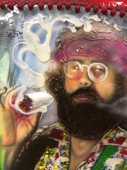 "Up in Smoke" Cheech & Chong signed celebrity portrait by Chris Tutty